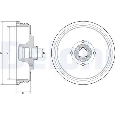 DELPHI BF510 Fren Kampanası Arka Seat Inca Vw Caddy >04 6K9501615D