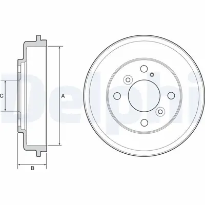 DELPHI BF525 Arka Fren Kampanası Fıesta Vı 08>12 1535923