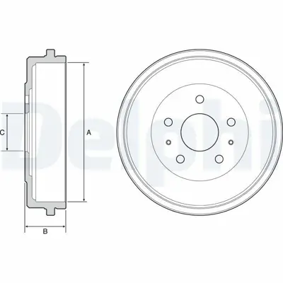 DELPHI BF526 Arka Fren Kampana B-Max 14> Courıer 14> GN151126AB