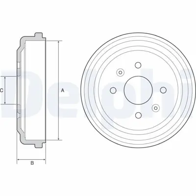DELPHI BF548 Arka Fren Kampanası Spark M300 96470999, 96471771, 96386900, 96473233, 96473234, 96471784, 96471783, 96471279, 96471278, 96471277