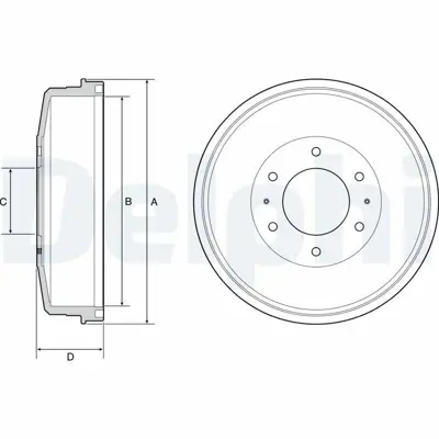 DELPHI BF559 Arka Fren Kampanası Mıtsubıshı L200 2006-2015 Pajero 2009-> (295x6) MN1024394615A127
