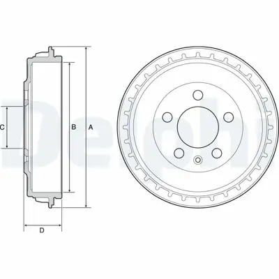 DELPHI BF563 Fren Kampanası Arka  Ibıza Mk V (Kj1) Polo Vı (Aw1 Bz1) 01-2017> 2Q0609617