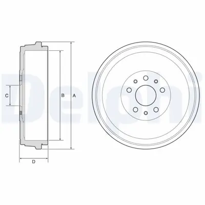 DELPHI BF629 Arka Kampana (5 Bıjon ) Fıat Doblo Iıı 10> 51940007, 95512101