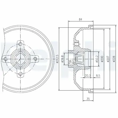 DELPHI BFR111 Arka Fren Kampanası Corsa A Corsa B (Abs Harıc) 418117