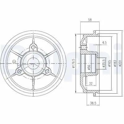 DELPHI BFR267 Fren Kampanası Ve Rulman Arka Cıtroen Ax Saxo - Peugeot 106 10-91> 95619206