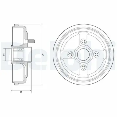 DELPHI BFR567 Fren Kampanası Ve Rulman Arka Aveo 03>11 T200 T250 96471279, 96471783, 96473233, 963869901, 964712276, 95903585, 96386900, 96471277, 96471278, 96470999