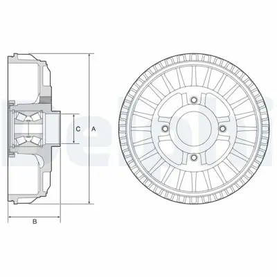 DELPHI BFR621 Fren Kampanası Ve Rulman Arka  Logan  Yenı Sandero Clıo4 Dokker Lodgy  08-2006 > 432000505R, 432001501R, 432004197R, 432005573R, 432007320R, 432009234R, 6001548985, 6001550813, 8200381151, 51904079