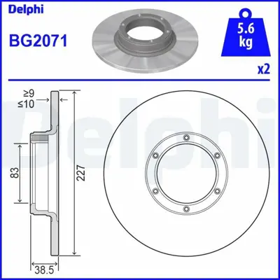 DELPHI BG2071 On Fren Aynası (Dıskı) R12 Toros 7700502515, 7701466540, 2677502515, 2677509150, 7797502515, 402067016R, 4351220360, 274509, 31262718, 31362411