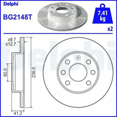 DELPHI BG2148T On Fren Aynası Corsa A-B - Astra F Kadett Vectra A 68>05 569030