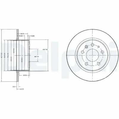 DELPHI BG2252 Fren Dıskı (Cıftlı Paket) Delıksız Ã–n 316 318 32408-1982 > 10-1993 34116752434