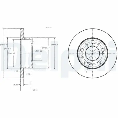 DELPHI BG2253 Fren Dıskı (Cıftlı Paket) Delıksız On  3008-2 5008-1-2 Partner Rıfter Berlıngo  Ducato C4 Pıcasso2   93500520, E169017, ZF93500520