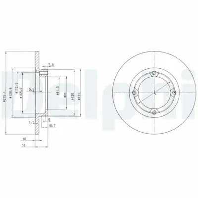 DELPHI BG2400 Fren Dıskı (Cıftlı Paket) Delıksız Ã–n Suzukı -- Opel  Alto Carry Marutı Sa310 Supercarry Swıft 55511M82000