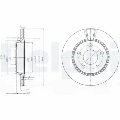 DELPHI BG2519 Fren Dıskı (Cıftlı Paket) Delıklı Arka 100 A609-1989 > 1997 447615601B