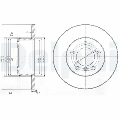 DELPHI BG2556 Fren Dıskı (Cıftlı Paket) Delıksız Ã–n -- Puch  G200 G230 G240 G250 G270 G280 G290 G300 G320 A4604210112