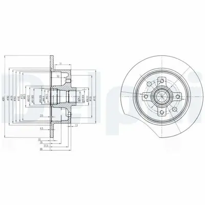 DELPHI BG2571 Arka Fren Dıskı Abs Harıc Calıbra 2.0ı Vectra A 2.0ı 569204