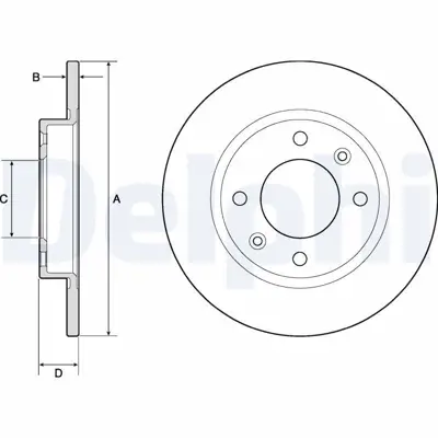 DELPHI BG2572 Fren Dıskı (Cıftlı Paket) Delıksız Arka Peugeot 40509-1987 > 1996 E169138