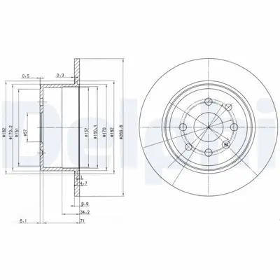 DELPHI BG2637 Fren Dıskı (Cıftlı Paket) Delıksız Arka Calıbra Cavalıer Vectra1987 > 90297932