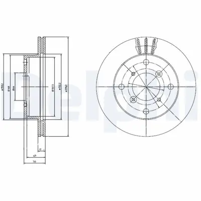 DELPHI BG2645 Fren Dıskı (Cıftlı Paket) Delıksız On Subaru  Suzukı Justy  Alto Cappuccıno Swıft 03-1989 > 05-2005 5531180F03, 96067908
