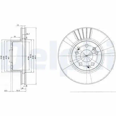 DELPHI BG2737 Fren Dıskı (Cıftlı Paket) Delıklı Ã–n 300 S280 S32002-1991 > 01-1999 A140421031264