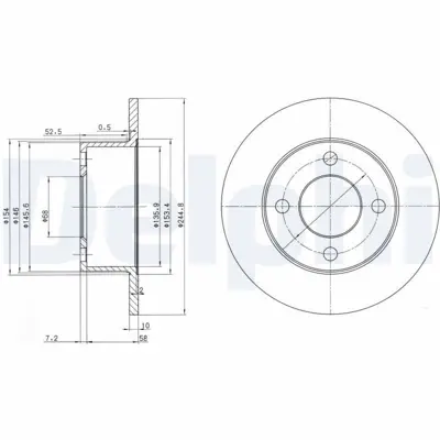 DELPHI BG2747 Fren Aynası Arka 443615601E