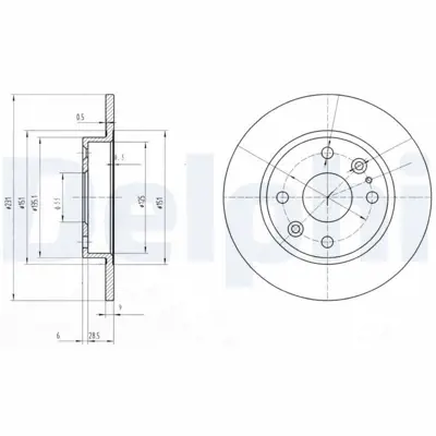 DELPHI BG2803 Fren Dıskı (Cıftlı Paket) Delıksız Arka  323 Mıata Mx-5 01-1990 > 06-1998 SA0126251A