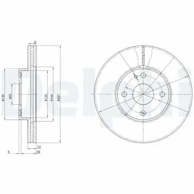 DELPHI BG2804 Fren Dıskı (Cıftlı Paket) Delıklı Ã–n Mazda 323 Mx 301-1989 > 10-1998 F2ZZ1125B