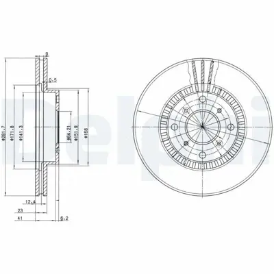 DELPHI BG2815 Fren Dıskı (Cıftlı Paket) Delıklı Ã–n Honda Nsx Prelude01-1991 > 12-2005 45251SS0A10