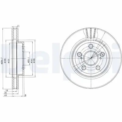 DELPHI BG2880 Fren Dıskı (Cıftlı Paket) Delıksız On  Carına E Celıca 02-1992 > 10-1999 4351220620