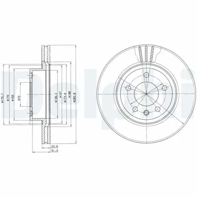 DELPHI BG2908 Fren Dıskı (Cıftlı Paket) Delıklı Ã–n Omega04-1994 > 04-1999 93182295