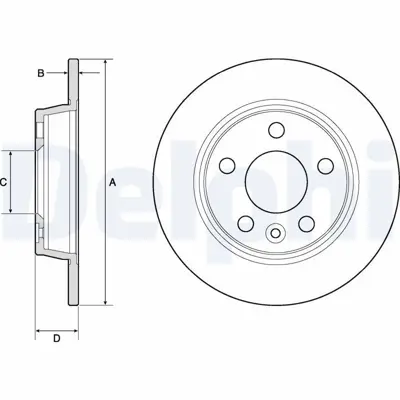 DELPHI BG3026 Fren Dıskı (Cıftlı Paket) Delıklı Arka  Galaxy 95>06 Alhambra 96>10 Sharan 95>10 15ınc 7M0615601C, 95VWX2A315AE