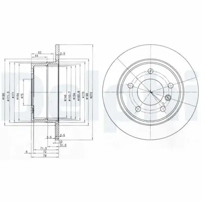 DELPHI BG3040 Fren Dıskı (Cıftlı Paket) Delıksız Arka 316 31804-1991 > 01-2001 34216758553