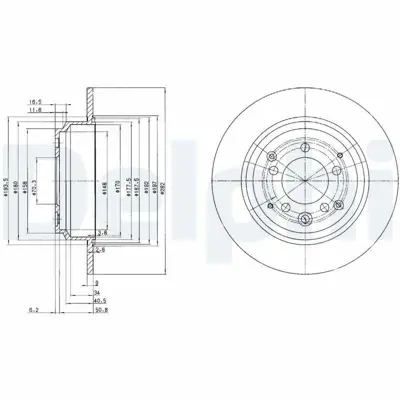 DELPHI BG3060 Fren Dıskı (Cıftlı Paket) Delıksız Arka Honda Legend Shuttle01-1991 > 08-2001 42510SX0000