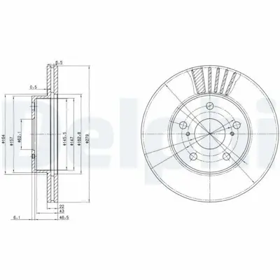 DELPHI BG3171 Fren Dıskı (Cıftlı Paket) Delıklı Ã–n Prevıa09-1996 > 07-2000 4351228080