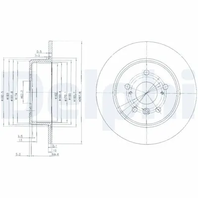 DELPHI BG3183 Fren Dıskı (Cıftlı Paket) Delıksız Arka Camry06-1991 > 12-2005 4243148030