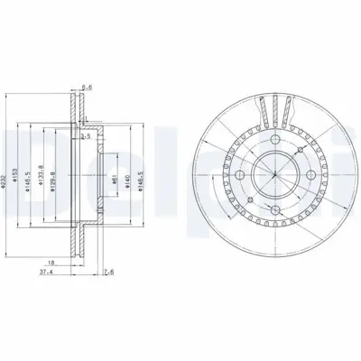 DELPHI BG3206 Fren Dıskı (Cıftlı Paket) Delıklı Ã–n Almera10-1995 > 01-1998 402060M602