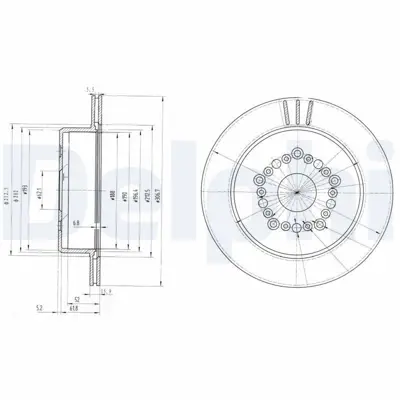 DELPHI BG3230 Fren Dıskı (Cıftlı Paket) Delıklı Arka Gs300 Ls400 Sc300 Sc40004-1991 > 4243130140