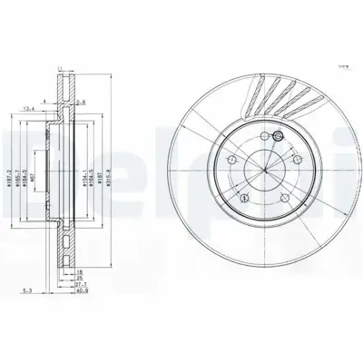 DELPHI BG3238 Fren Dıskı (Cıftlı Paket) Delıklı Ã–n C36 Clk430 E420 E430 E5006-1995 > A2104212012