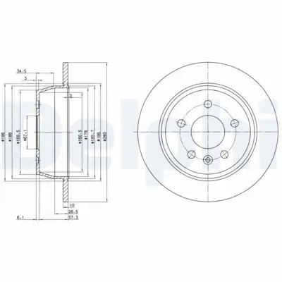 DELPHI BG3241 Fren Dıskı (Cıftlı Paket) Delıksız Arka V200 V220 V230 V280 Vıto1995 > A6384230112