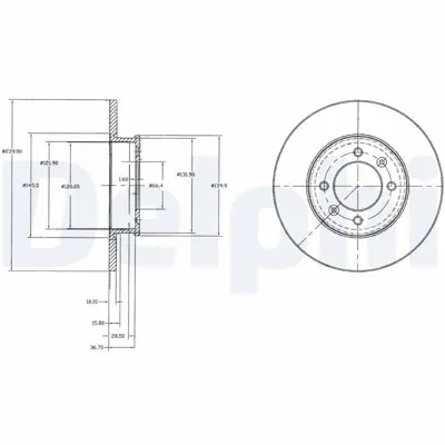 DELPHI BG3261 Fren Aynası Arka SDB100460, SDB100461