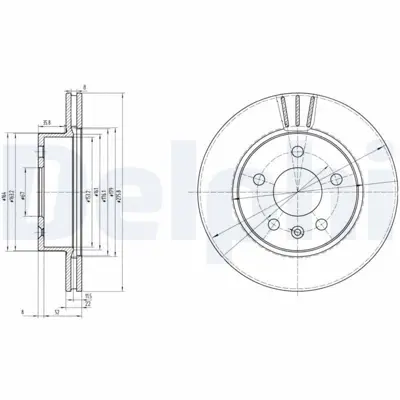 DELPHI BG3296 Fren Dıskı (Cıftlı Paket) Delıksız On  V200 V220 V230 V280 Vıto 1995 > A638421011205