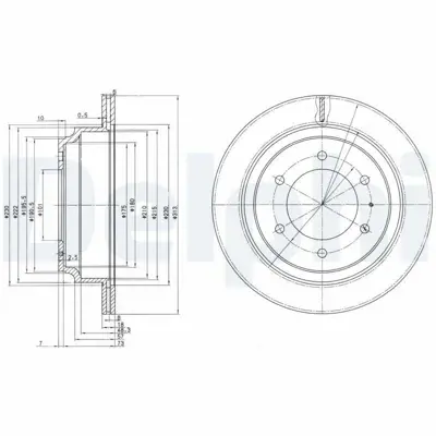 DELPHI BG3353 Arka Fren Dısk Aynası Havalı Frontera A 2.2ı - 2.4ı - 2.3 Td - 2.5 Tds - 2.8td 97034036
