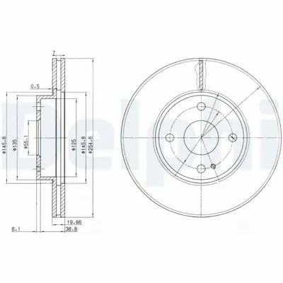 DELPHI BG3393 Fren Dıskı (Cıftlı Paket) Delıklı Ã–n Mazda Mx 503-1994 > 10-2005 NA753325XC