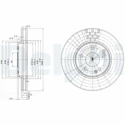 DELPHI BG3396 Fren Dıskı (Cıftlı Paket) Delıklı Ã–n -- Mercedes  Crossfıre -- C230 C240 C270 C320 C350 Clc200 A210421251264