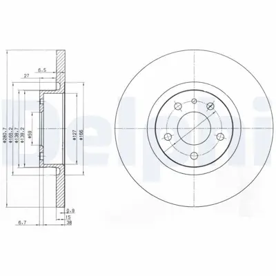 DELPHI BG3420 Fren Dıskı (Cıftlı Paket) Delıksız Ã–n Alfa Romeo 147 1561997 > 60653487, 60617106, 60658567, 71713144, 77362251, 77362327, 9947936, 9948335, 9948337, 71739641