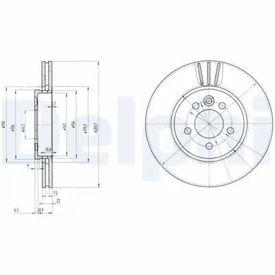 DELPHI BG3503 Fren Dıskı (Cıftlı Paket) Delıklı Ã–n Mg -- Rover Group  Mg6 -- 75 Mg Zt Mg Zt T02-1999 > SDB100940