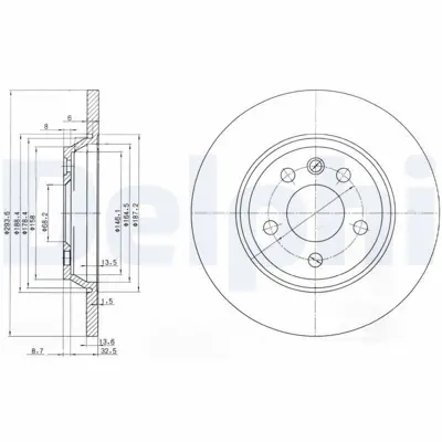 DELPHI BG3518 Fren Aynası On 7D0615601C, YM212A315AB