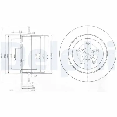 DELPHI BG3593 Fren Dıskı (Cıftlı Paket) Delıksız Arka Neon Pt Cruıser Sebrıng1995 > 04509553AC, 04764934AA, 04764934AB