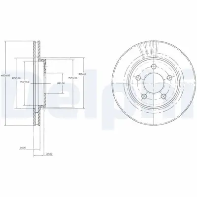 DELPHI BG3594 Fren Aynası On 4423368, 4383968, 4383973, K04383968, K04383973, 4509552, 4509718, K04509552, K04509718