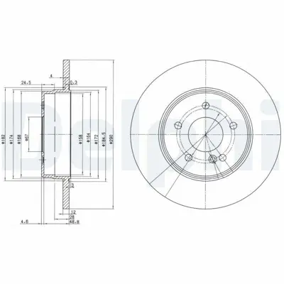 DELPHI BG3602 Fren Dıskı (Cıftlı Paket) Delıksız Arka E200 E220 E230 E240 E250 E270 E280 E290 E300 E320 A210423051264