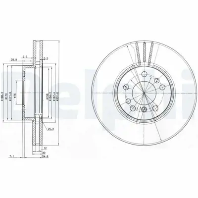 DELPHI BG3628 On Fren Dıskı (Cıftlı Paket) Bmw X3, X5 04 - 00 34116756045